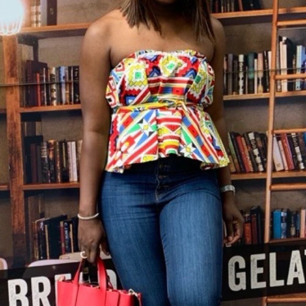 Multicolored Ankara Top